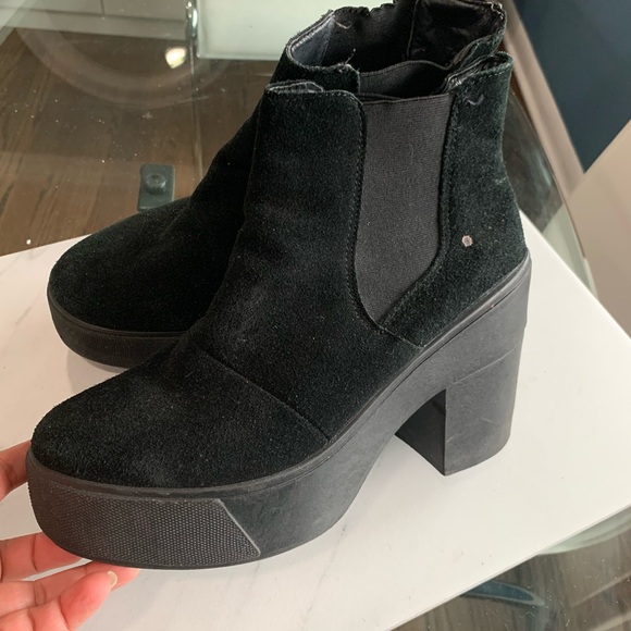 Bakers suede chunky ankle boots size 8 - Picture 3 of 5